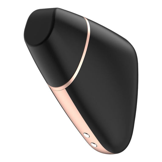 Black and rose gold device on a white background