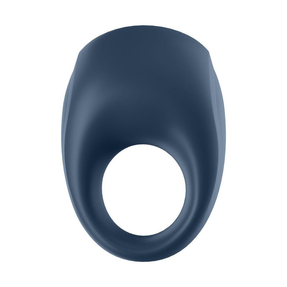 Navy blue silicone ring on a white background
