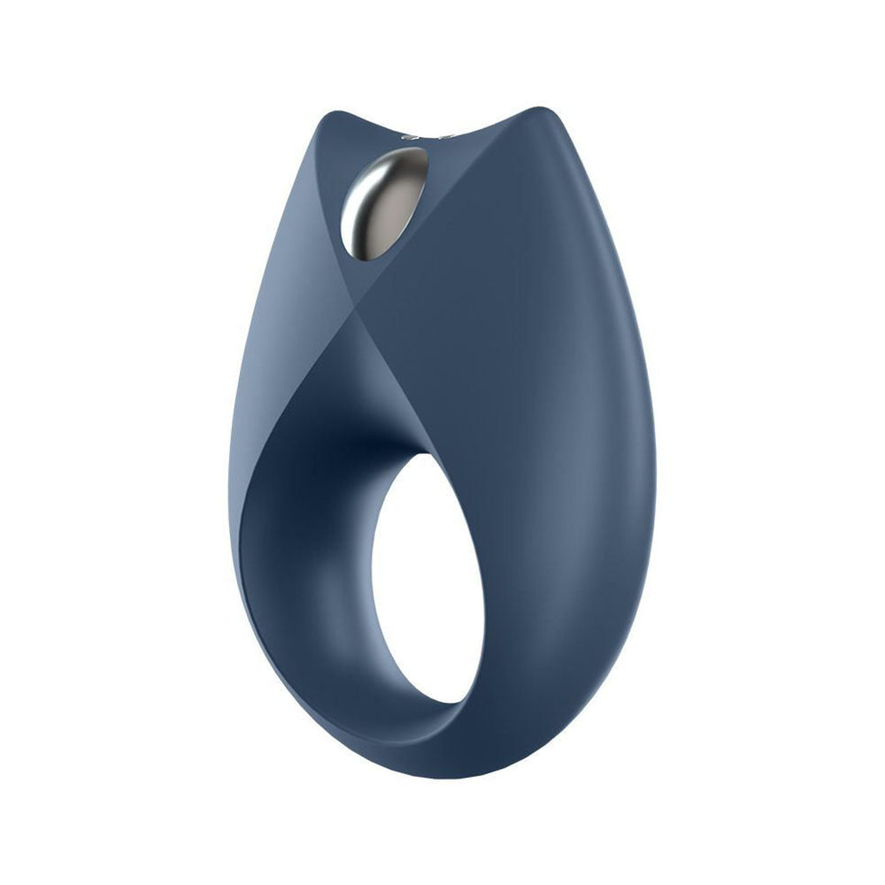 Blue silicone ring on a white background