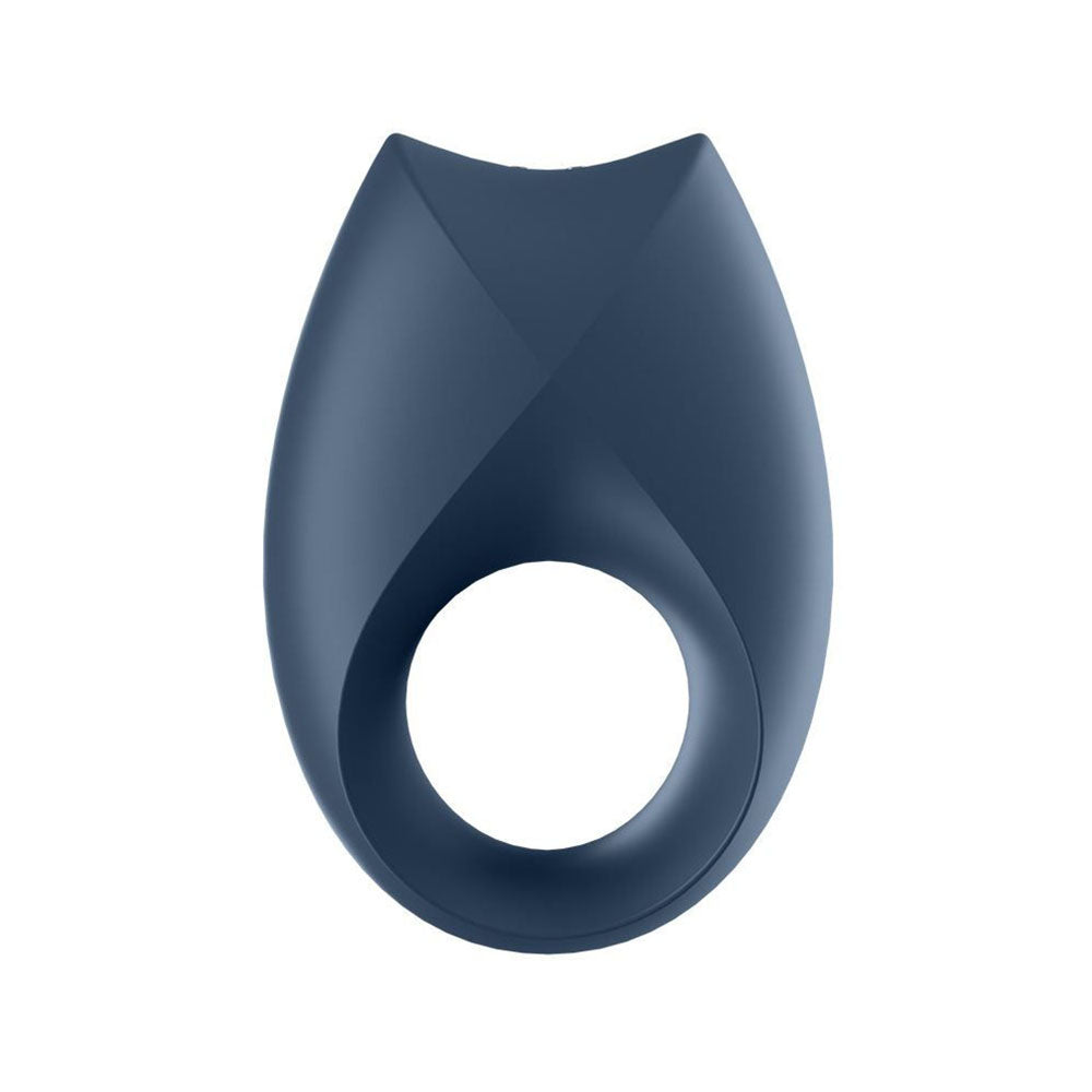 Blue silicone ring on a white background