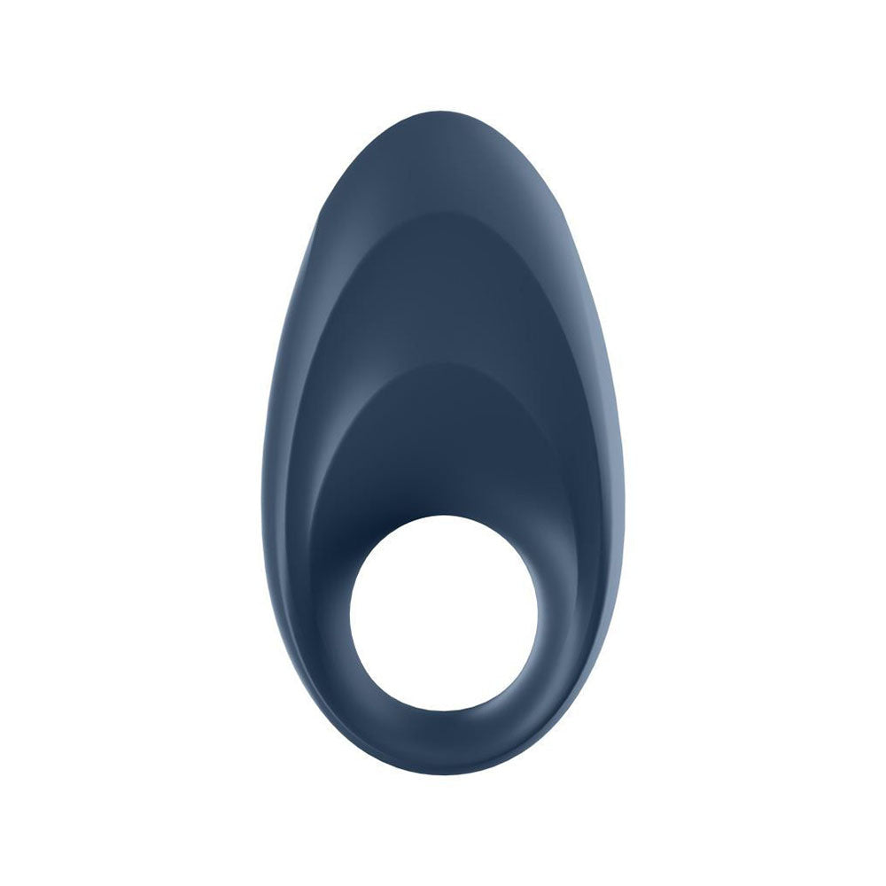 Navy blue silicone ring on a white background