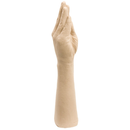 Beige glove on a white background