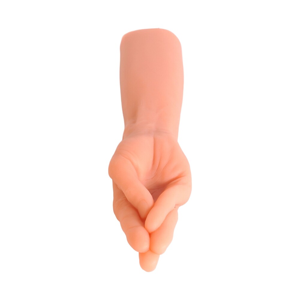 Silicone wrist and hand model on a white background
