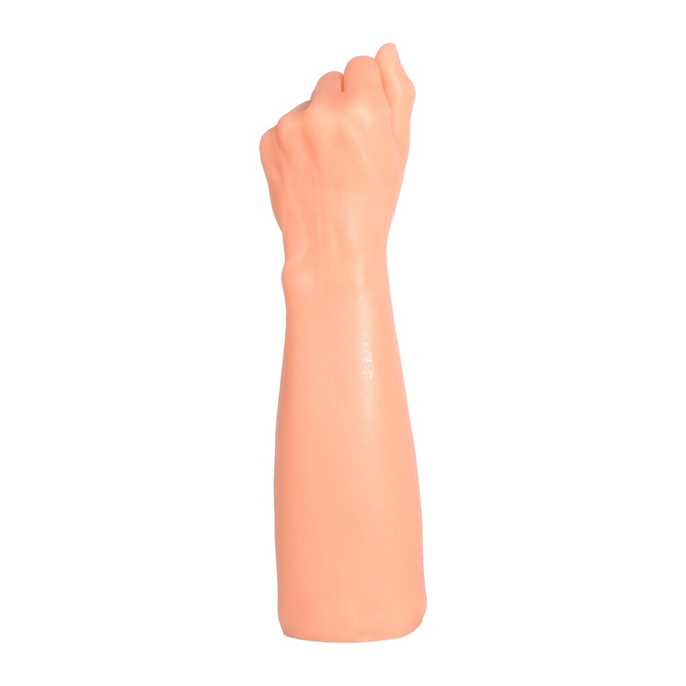 Realistic silicone arm on a white background