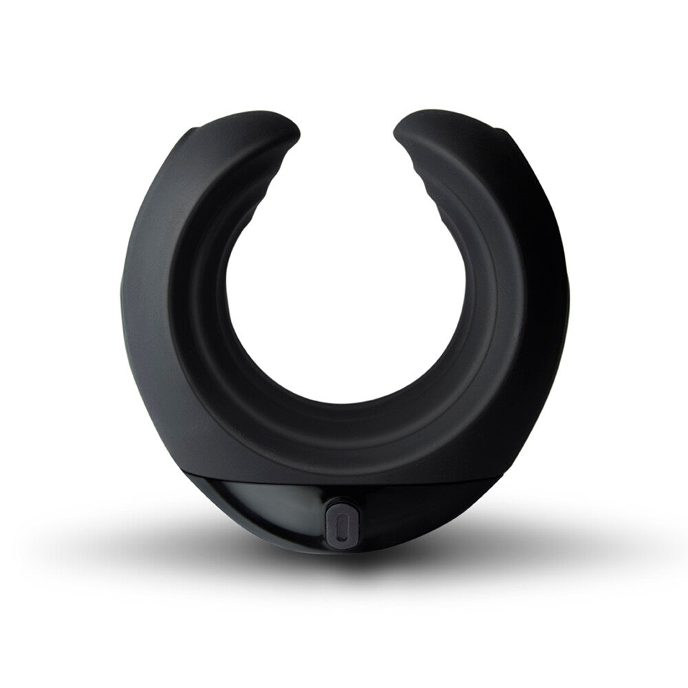 Black U-shaped product on a white background