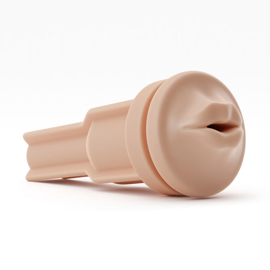 Beige silicone product on a white background