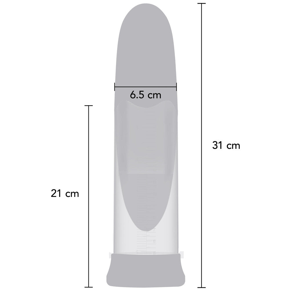Measurement chart of a cylindrical object with dimensions labeled.