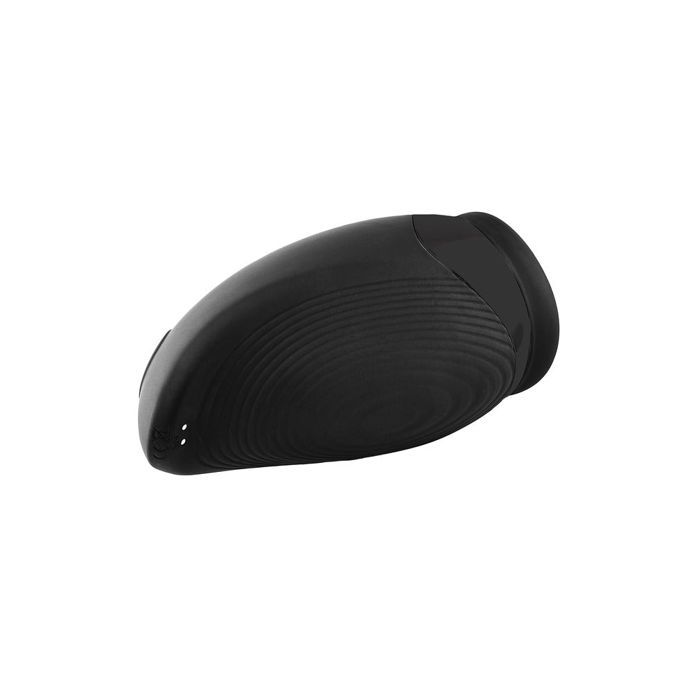 Black motorcycle fuel tank on a white background