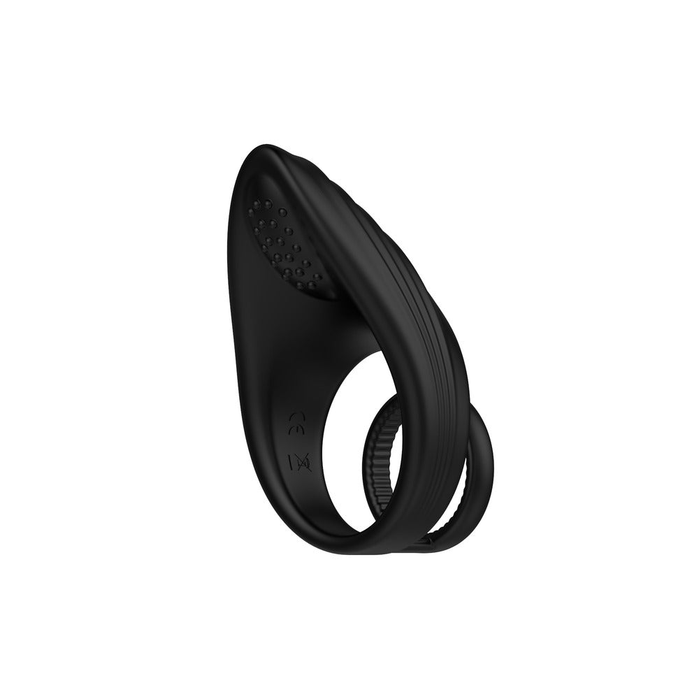 Black silicone ring on a white background