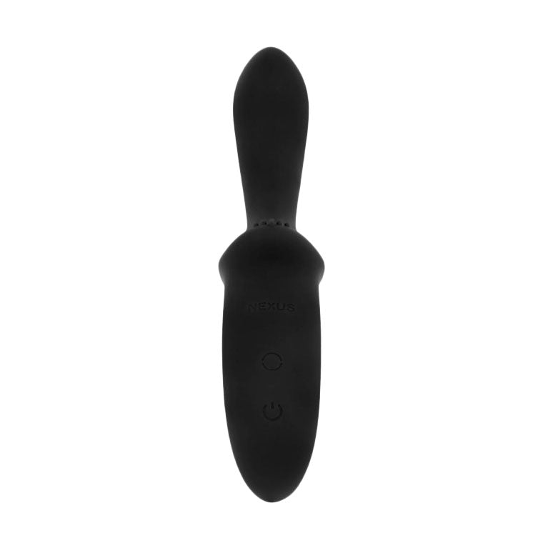 Black silicone tool on a white background