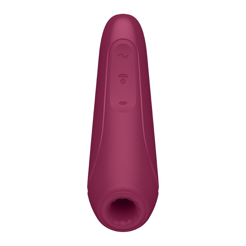 Pink silicone sleeve with control buttons on a white background