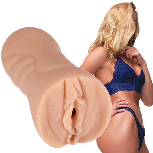 Leo Signature Stroker – lifelike ULTRASKYN masturbator with tight, textured interior for realistic female stimulation.