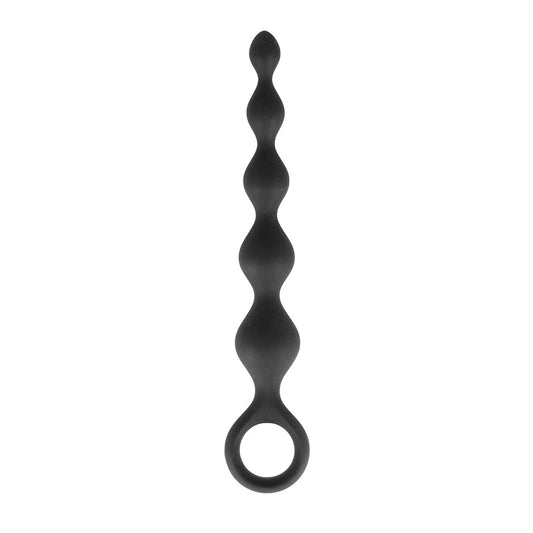 Black twisted object on a white background