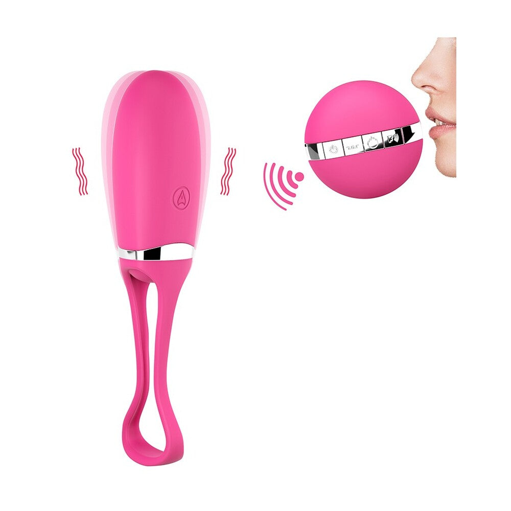 Pink personal care device with ergonomic design and close-up of usage.