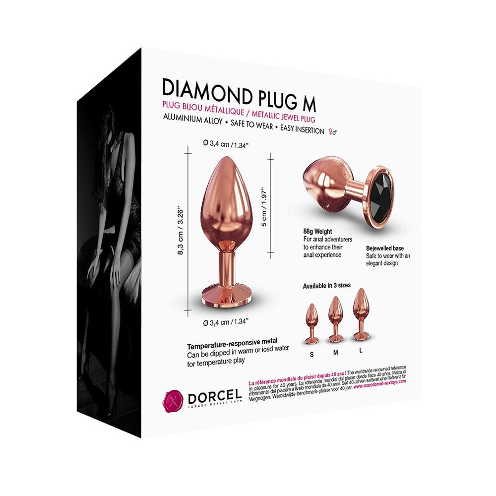 Dorecel Diamond Plug M packaging with product and specifications on a white background