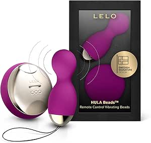 Purple remote control vibrating beads with Lelo branding and packaging.