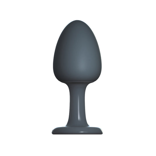 Gray egg-shaped object on a white background
