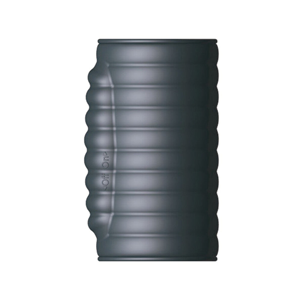 Dark gray textured mug on a white background