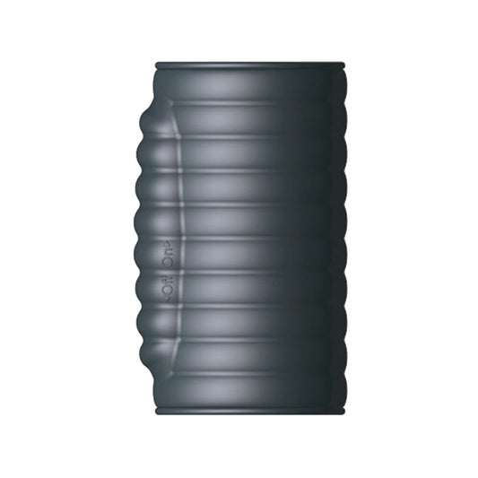 Dark gray textured mug on a white background