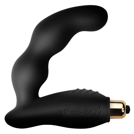 Black car charger with gold connector on a white background