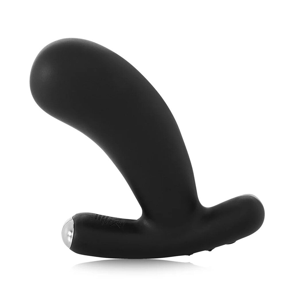 Black prostate massager on a white background