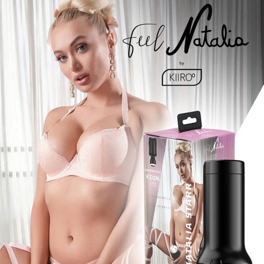 Woman wearing a pink bra with 'feel Natalia' by KIIRPO branding.