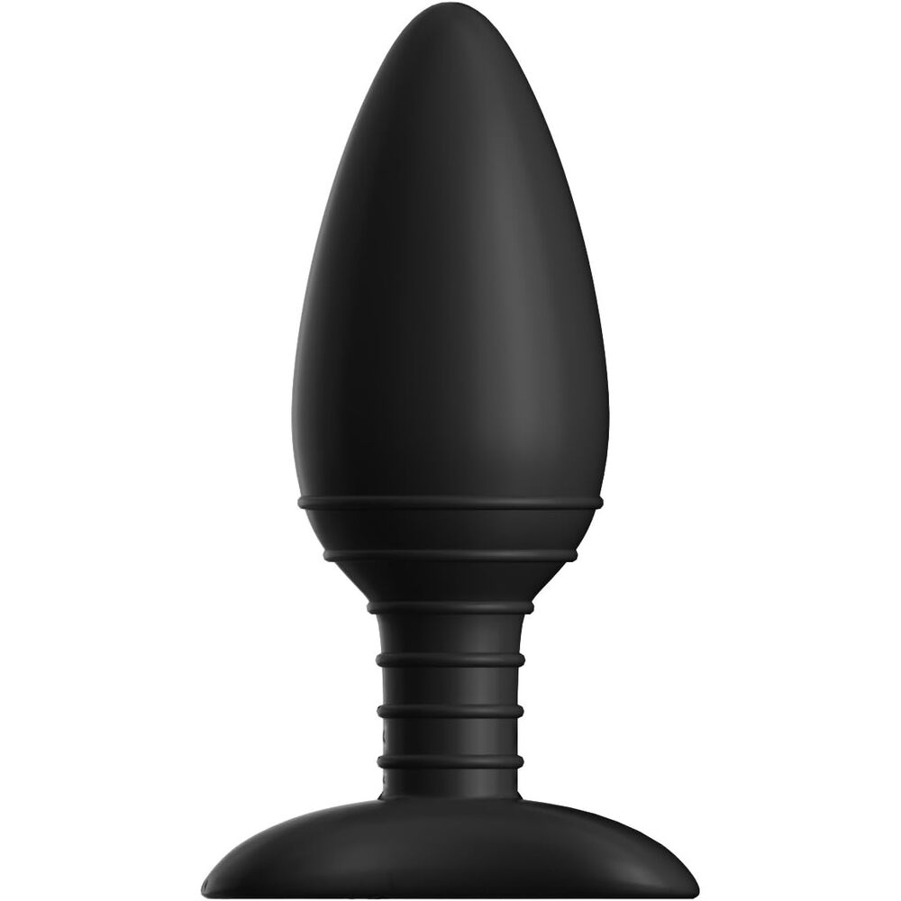 Black anal plug on a white background