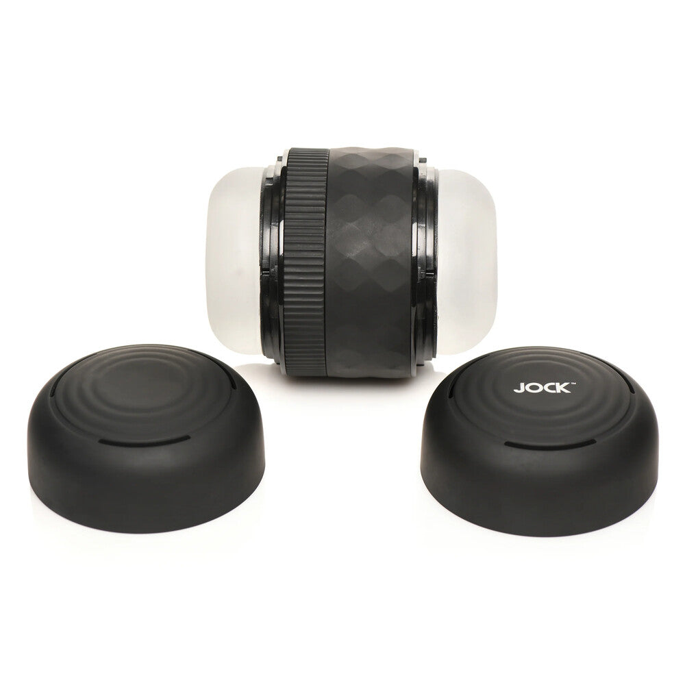 Black and white device with 'Jock' branding on a white background