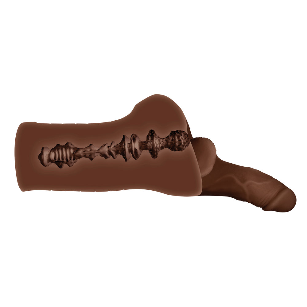 Chocolate mold with a bone design on a white background