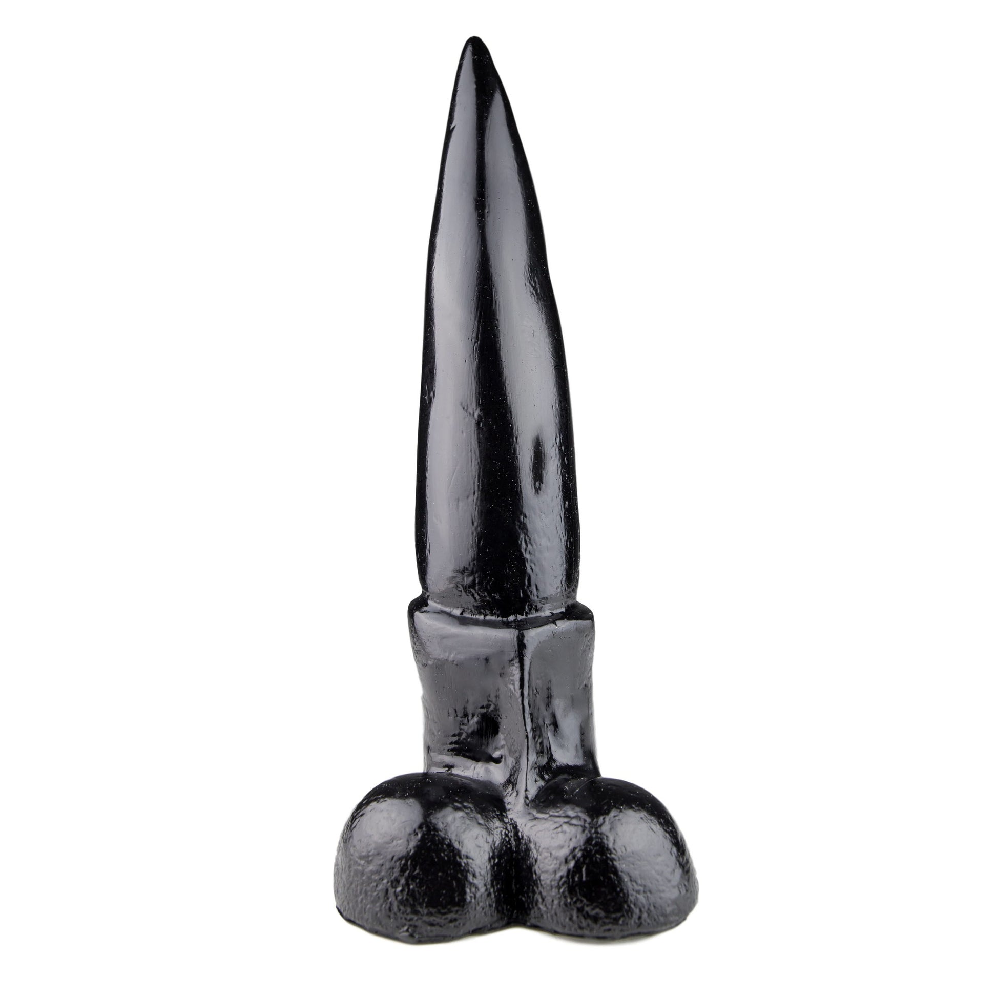 Black metal spike on a white background