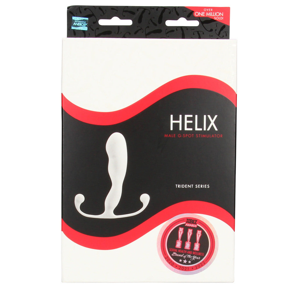 Helix Trident Series male G-spot stimulator packaging on a white background