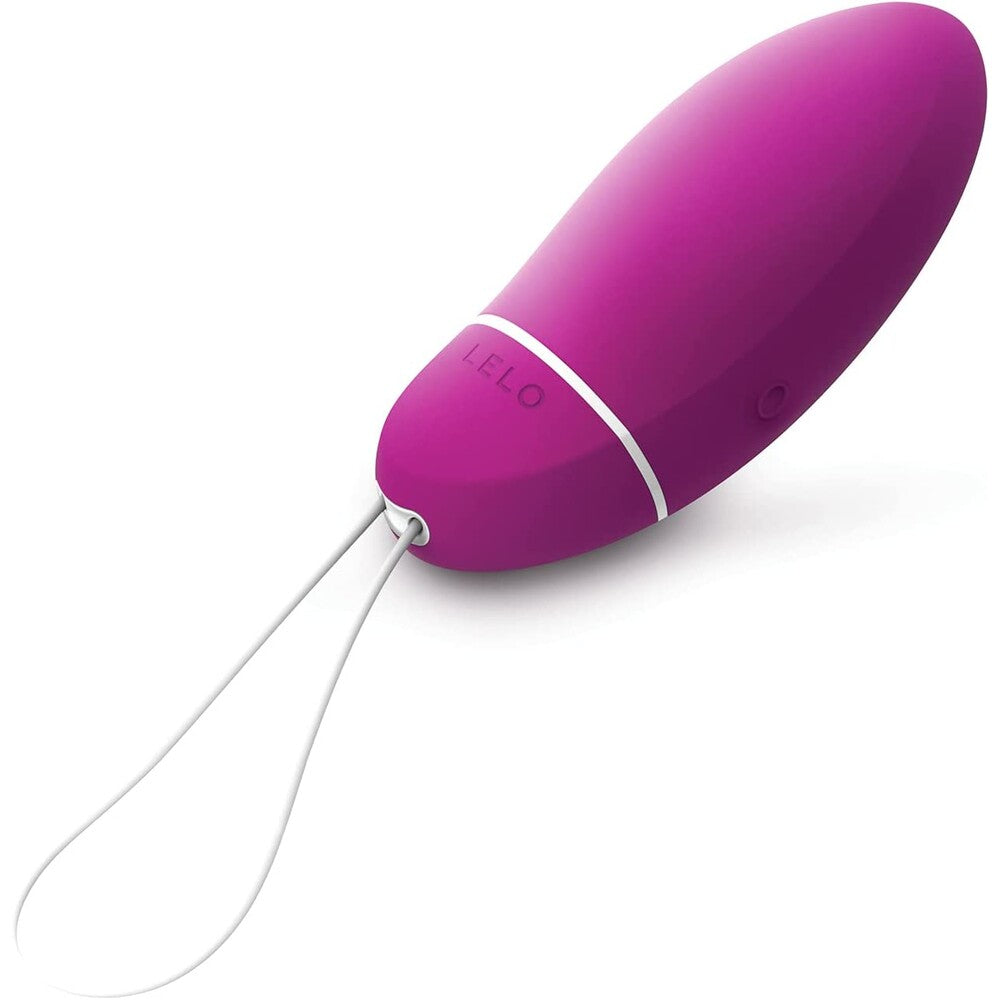 Purple silicone product with 'LELO' branding on a white background