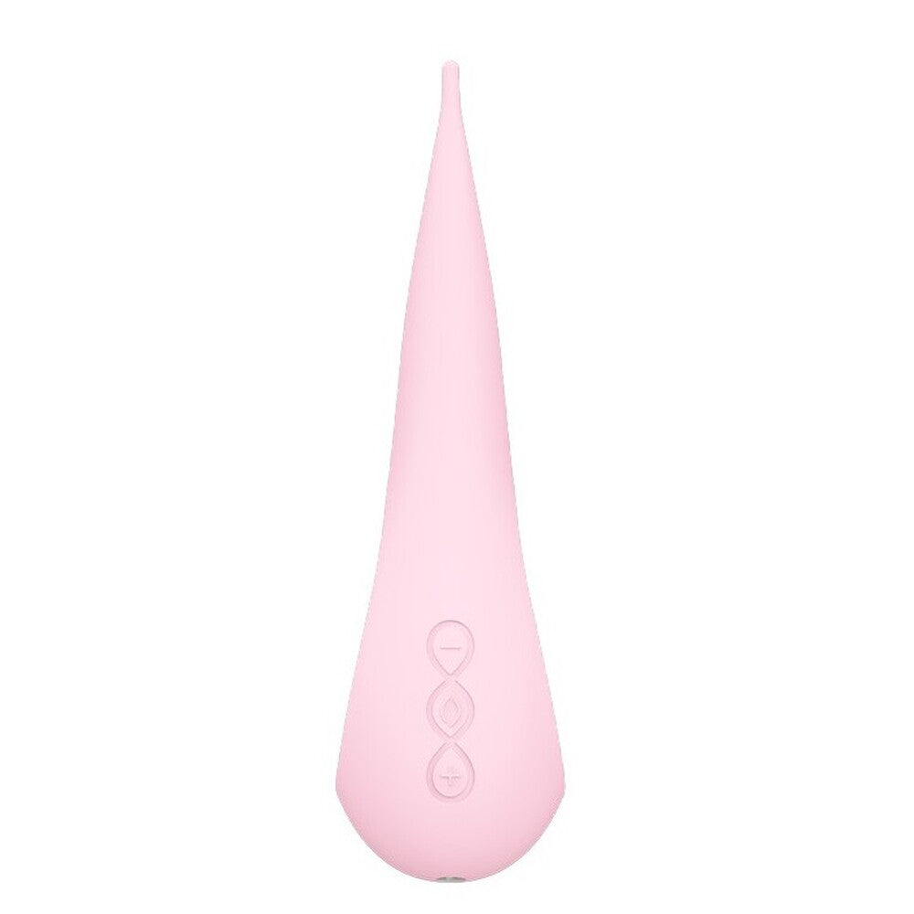 Pink teardrop-shaped product on a white background
