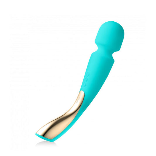 Turquoise and gold tool on a white background