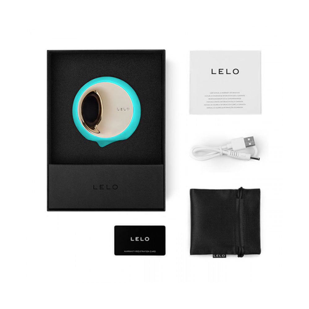LELO product packaging with accessories on a white background
