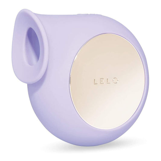 Purple silicone product with 'LELO' branding on a white background