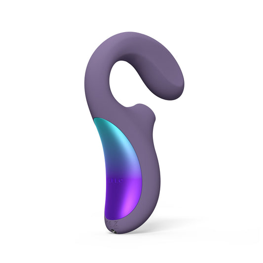 Purple and blue device on a white background