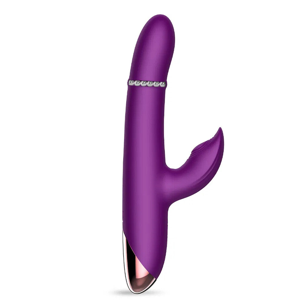 Purple adult product with a silver accent on a white background