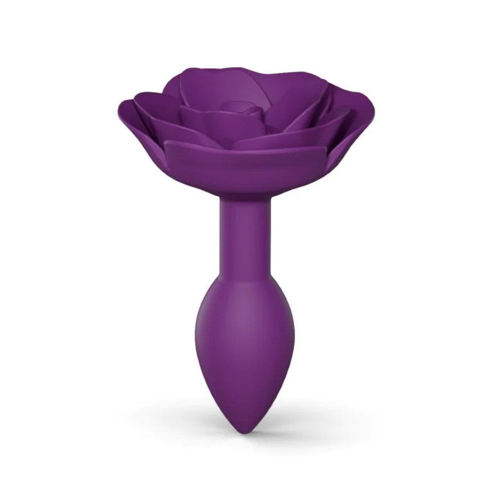 Purple rose-shaped object on a white background