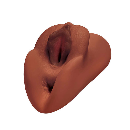 Realistic model of a human ear on a white background