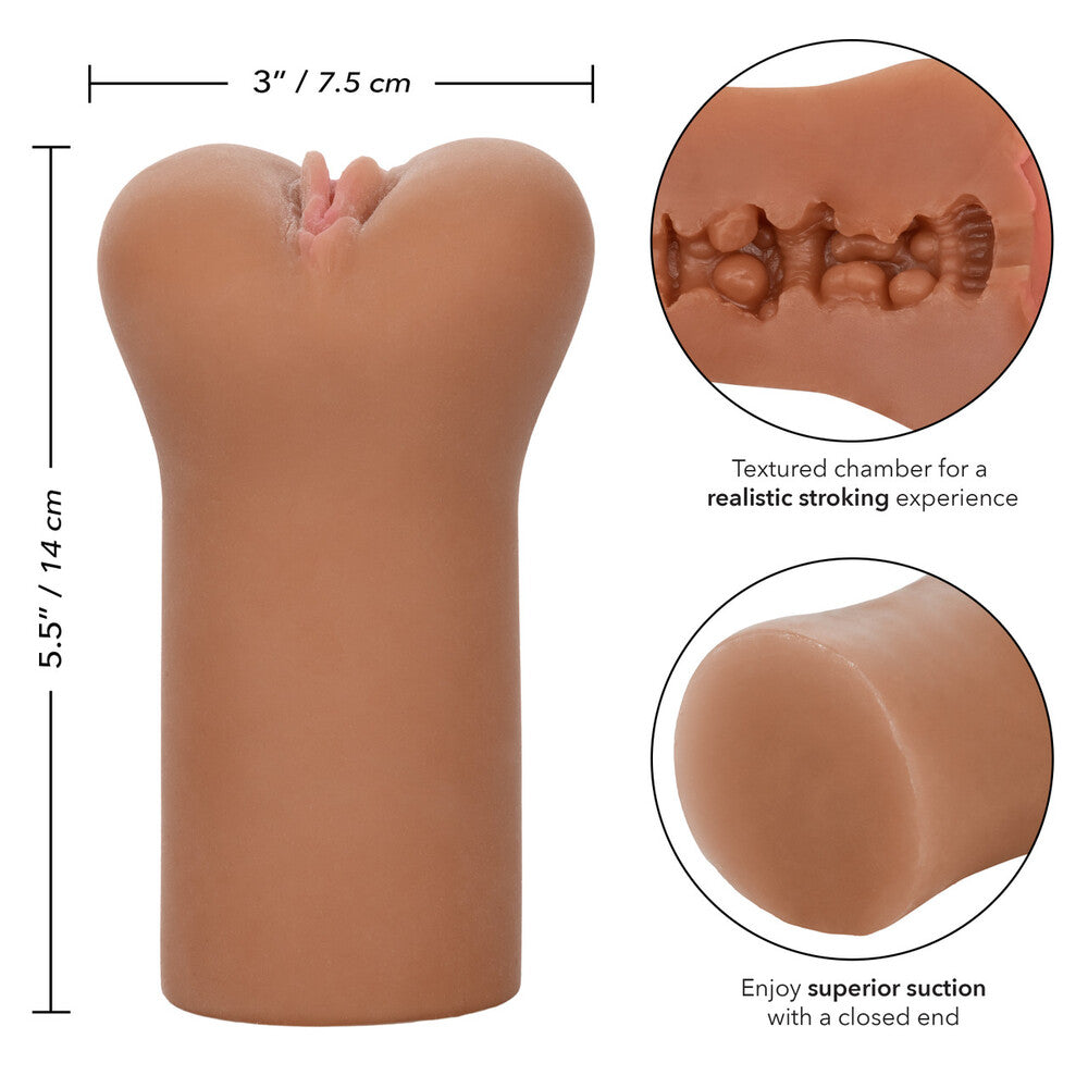 Cheap Thrills The Teacher – lifelike PureSkin masturbator with textured chamber and realistic lush vaginal lips for male pleasure.
