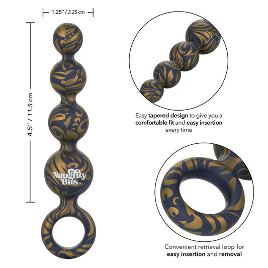 Sexual product with marbled design and branding, featuring measurements and text on a white background.