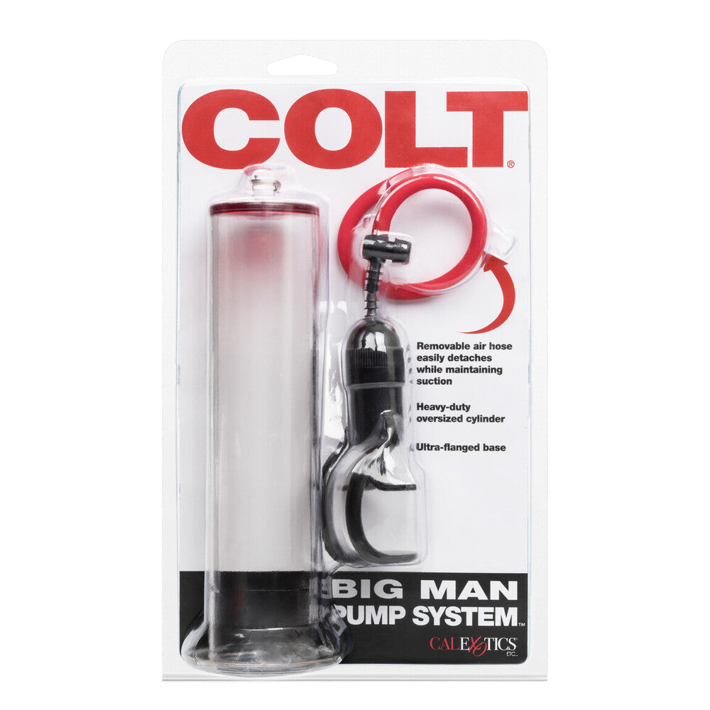 Packaged COLT Big Man Pump System with clear window on white background