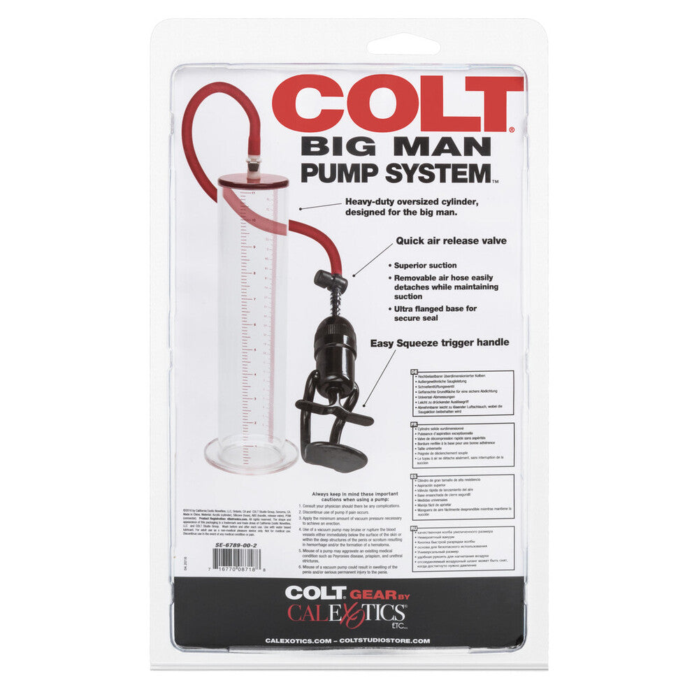 COLT Big Man Pump System packaging on a white background