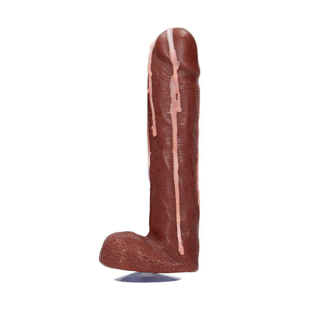 A flesh brown bar of soap designed to resemble a penis, with detailed textures and a realistic appearance.