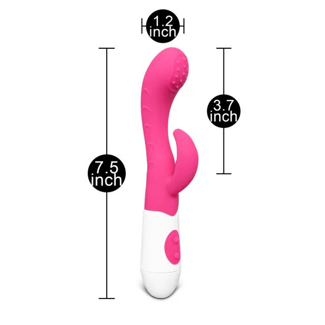 Silicone Dual Motors G-Spot Vibrator Pink