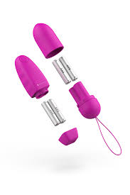 Pink and silver medical device components on a white background