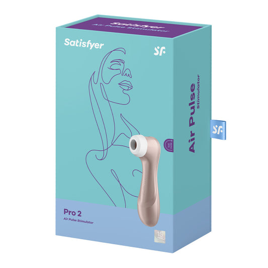 Satisfyer Pro 2 Air Pulse Stimulator packaging on a white background