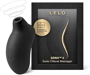 LELO Sona 2 Sonic Clitoral Massager with packaging on a white background