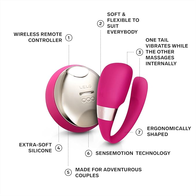Pink and silver device with 'LELO' branding on a white background